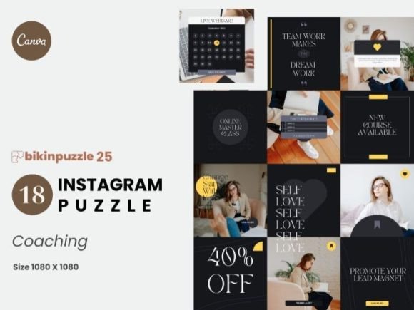 Download Coaching Instagram Puzzle Canva - Instagram Collection