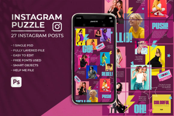 Download Colorful - Instagram Puzzle Feed - Instagram Collection