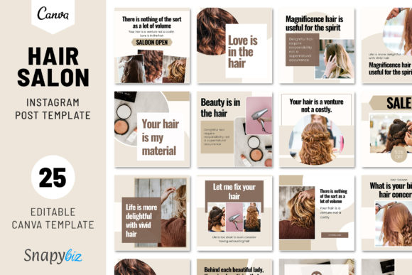 Download Hair Salon Instagram Post Template - Instagram Collection