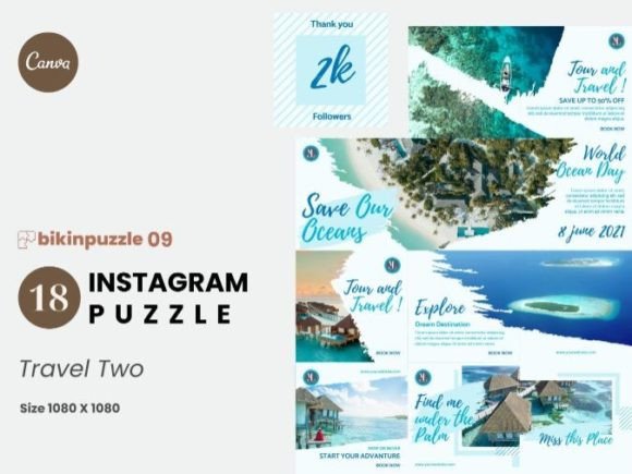Download Travel Two Instagram Puzzle Canva - Instagram Collection
