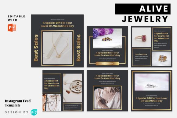Download Instagram Feed Template - Alive Jewelry - Instagram Collection