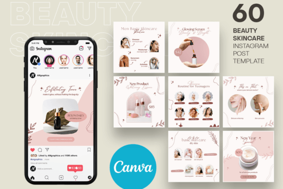 Download Beauty Skincare Instagram Post Templates - Instagram Collection