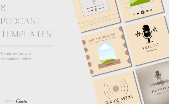 Download 8 Podcast Instagram Post Templates - Instagram Collection