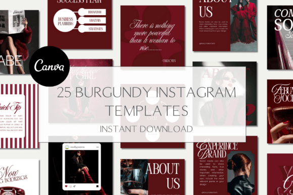 Download 25 Burgundy Instagram Templates - Instagram Collection