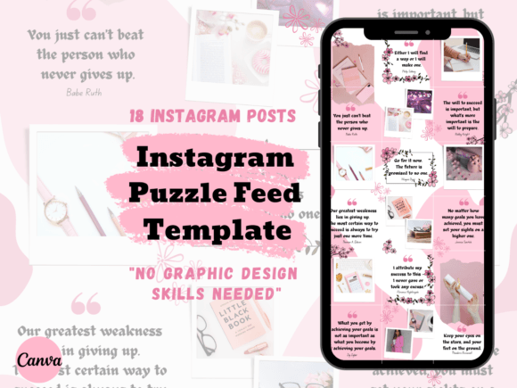 Download Pink Instagram Puzzle Templates Canva - Instagram Collection