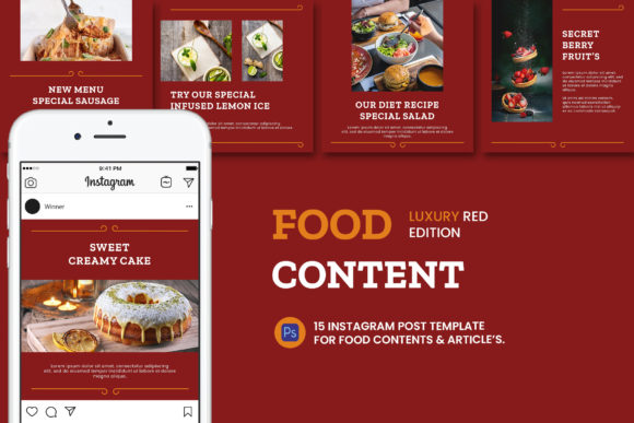 Download Luxury Red Food Content Instagram Post - Instagram Collection