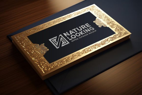 Download Glod Frame Logo Mockup_Glod Frame Mockup - Premium Resources