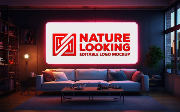 Download Livingroom White Screen Logo Mockup_livi - Premium Resources